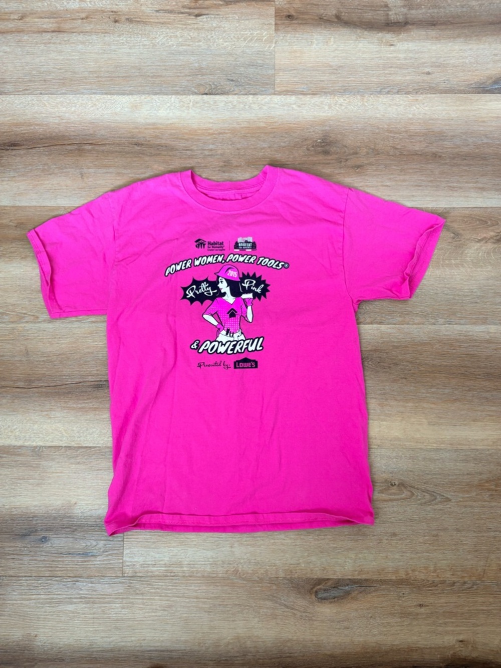 Bright Pink Graphic Tee - Power Women Power Tools